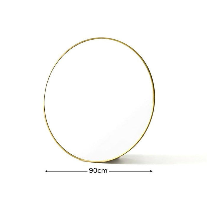 Kimbridge 90cm LED Round Bathroom Mirror - Gold - Laura James