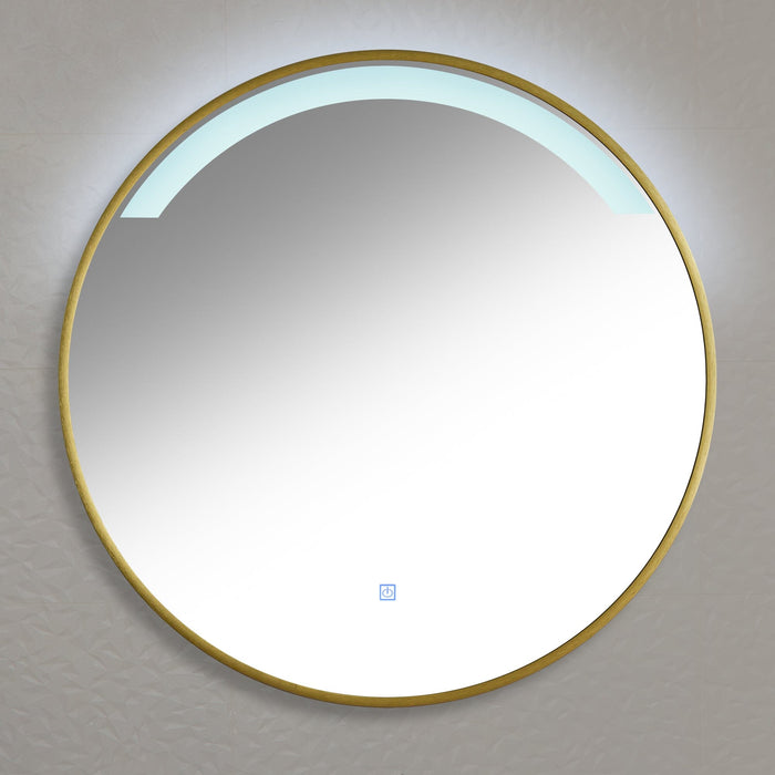 Kimbridge Gold Bathroom Mirror - with LED Lights