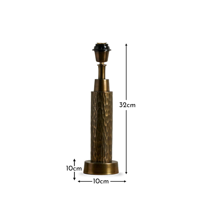 Kimmeridge 32cm Gold Metal Lamp Base - Laura James