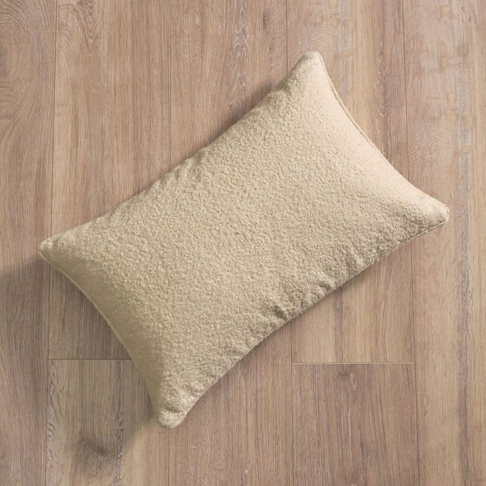 Knightsbridge 35x55cm Cushion Cover - Natural Boucle - Laura James
