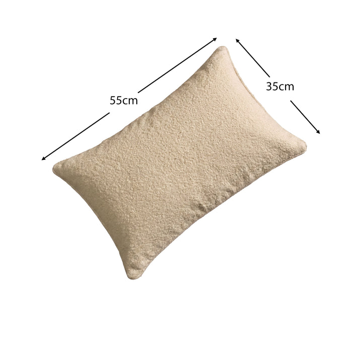 Knightsbridge 35x55cm Cushion Cover - Natural Boucle - Laura James