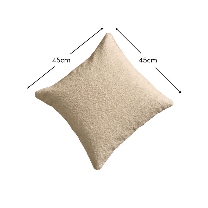 Knightsbridge 45x45cm Cushion Cover - Natural Boucle - Laura James