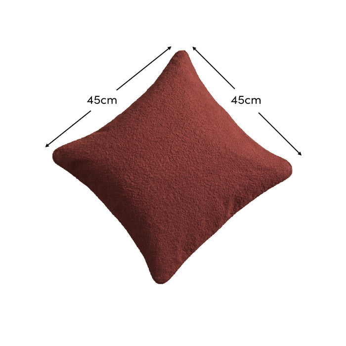 Knightsbridge 45x45cm Cushion Cover - Russet Boucle - Laura James
