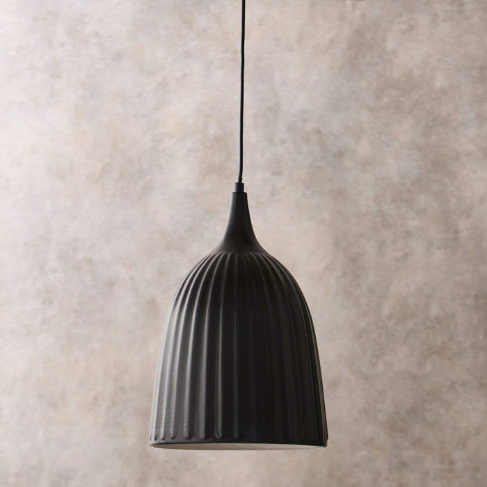 Lambeth 38.5cm Pendant Light - Black - Laura James