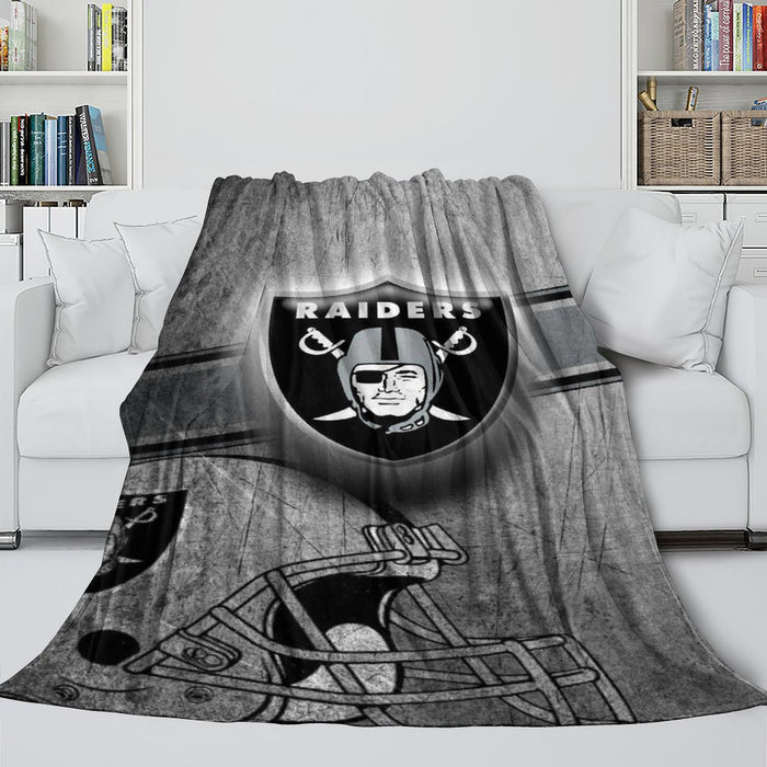 Las Vegas Raiders Blanket Flannel Fleece Throw Room Decoration