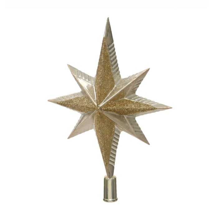 Lasele Shatterproof 26cm Star Tree Topper - Pearl Gold - Laura James