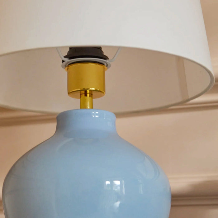 Launton 27cm Ceramic Lamp Base - Cornflower Blue - Laura James