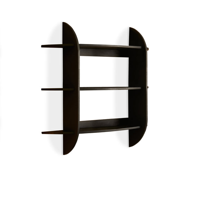 Layla Jet Black Acacia Shelving Unit - Laura James