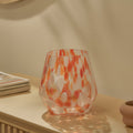 Lazio 17cm Glass Vase - Paprika Confetti - Laura James