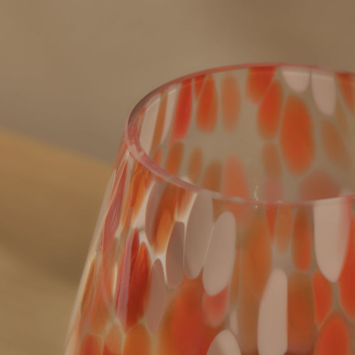 Lazio 17cm Glass Vase - Paprika Confetti - Laura James