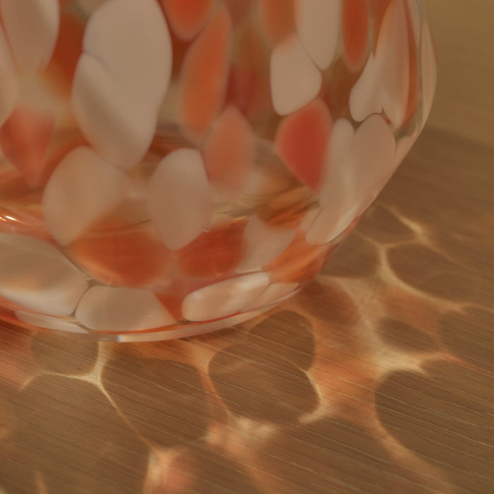 Lazio 17cm Glass Vase - Paprika Confetti - Laura James