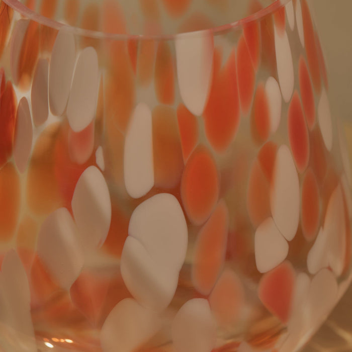 Lazio 17cm Glass Vase - Paprika Confetti - Laura James