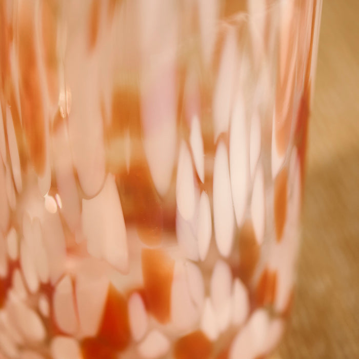 Lazio 24cm Carafe Glass Jug - Blush Pink Confetti - Laura James
