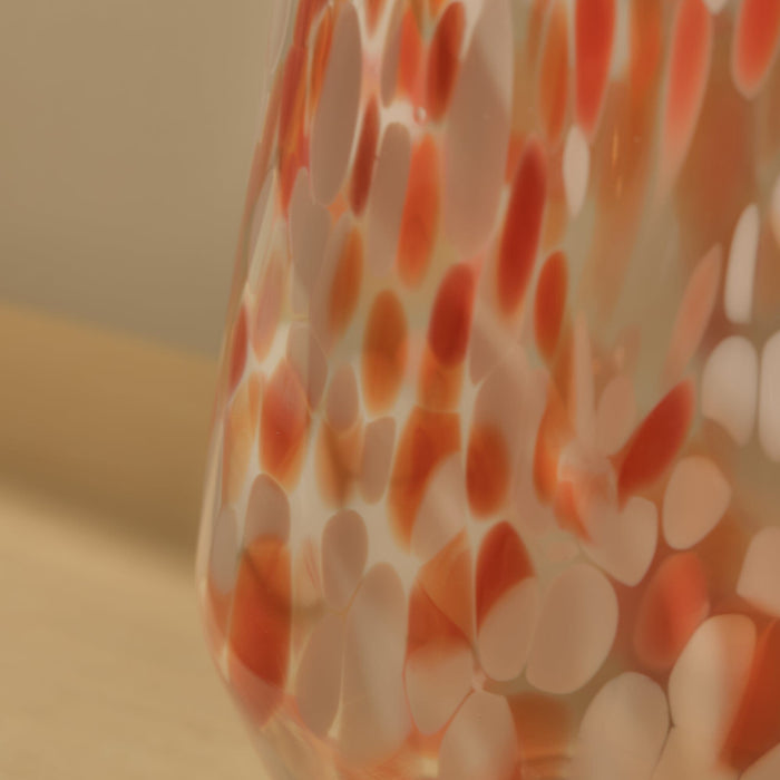 Lazio 28cm Glass Vase - Paprika Confetti - Laura James