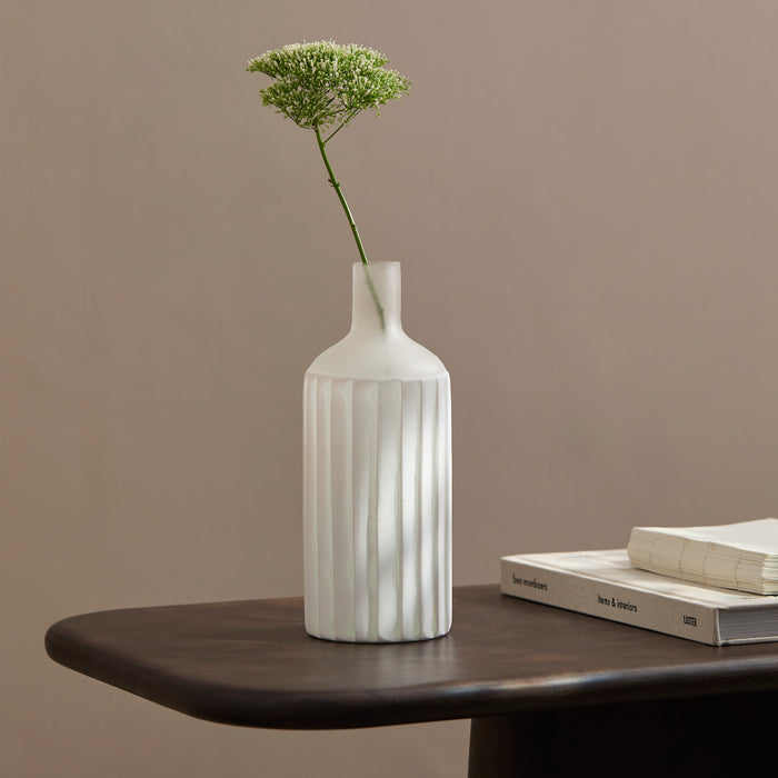 Levanto Glass Vase - Set of 2 - White - Laura James