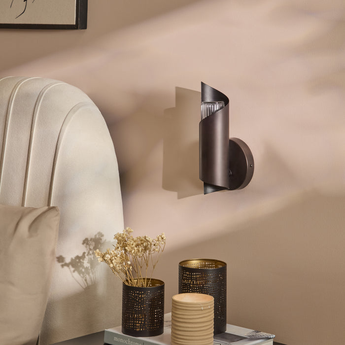 Levington 25cm IP44 Wall Light - Black Bronze - Laura James