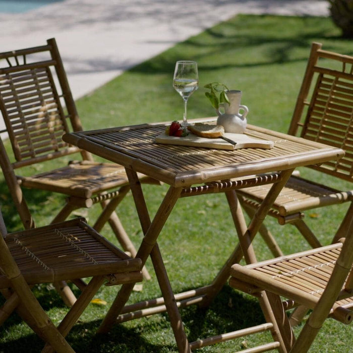 Lila Bamboo Garden Folding Chair - Set of 2