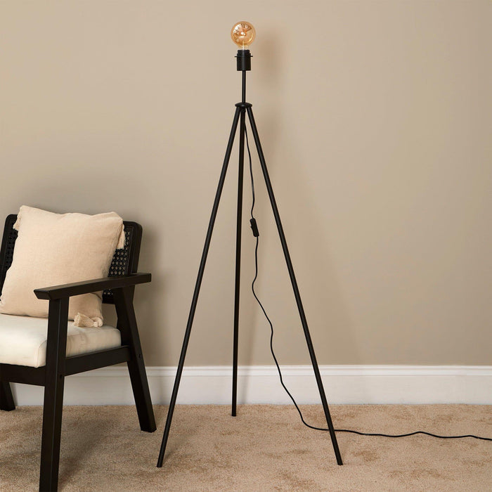 Litton 130cm Metal Floor Lamp - Black - Laura James