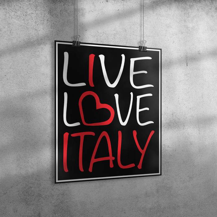 Live Love Italy Poster 16" x 20"