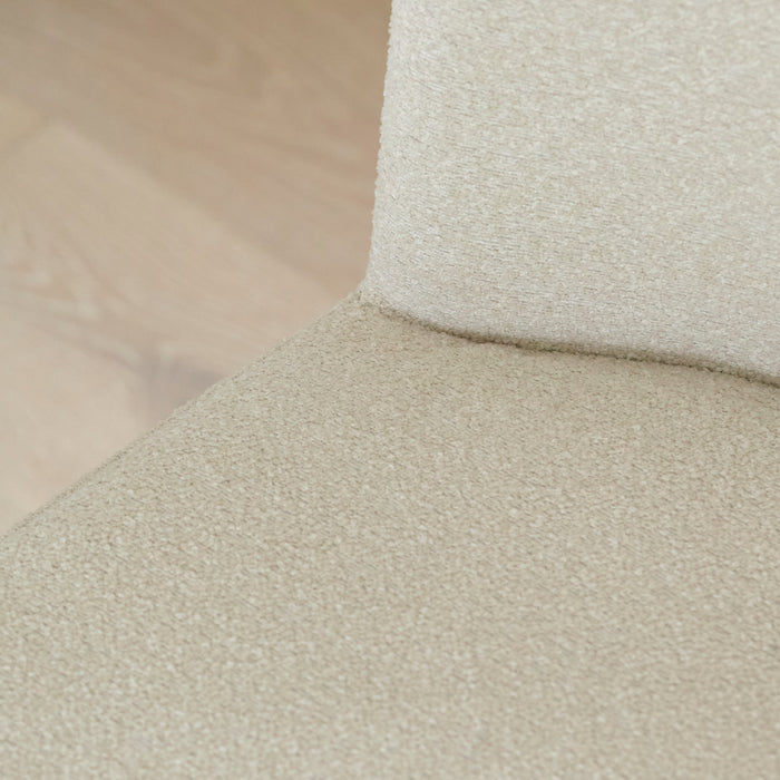 Lola Dining Chairs - Set Of 2 - Light Beige Boucle with Black Legs - Laura James