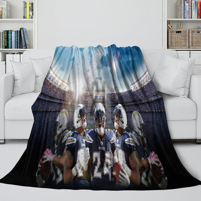 Los Angeles Chargers Blanket Flannel Fleece Throw Room Decoration