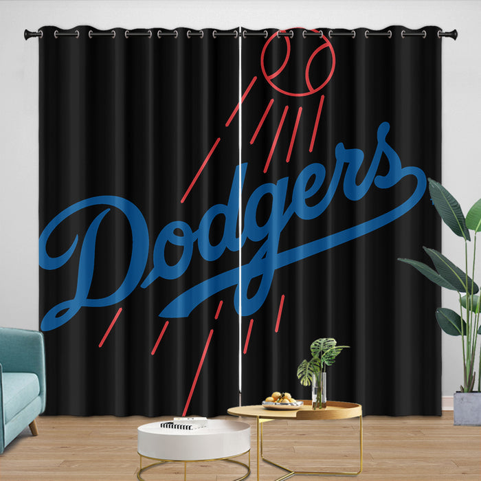 Los Angeles Dodgers Curtains Blackout Window Drapes Kids Room Decoration