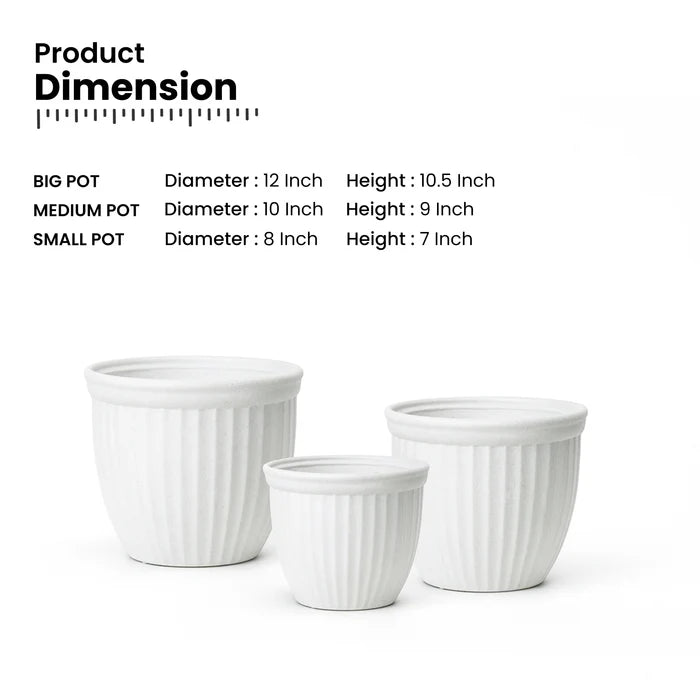 Lotus Planters - (Set of 3) Plastic Pot Urban Plant