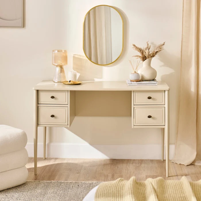 Lowesby 60X40cm Metal Capsule Mirror - Gold