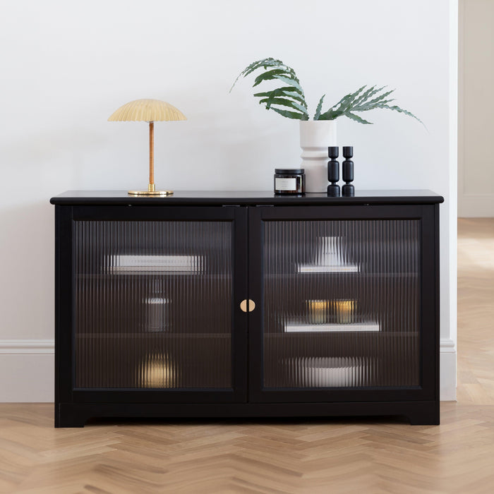 Lua Large 2 Door Sideboard in Noir Black - Laura James