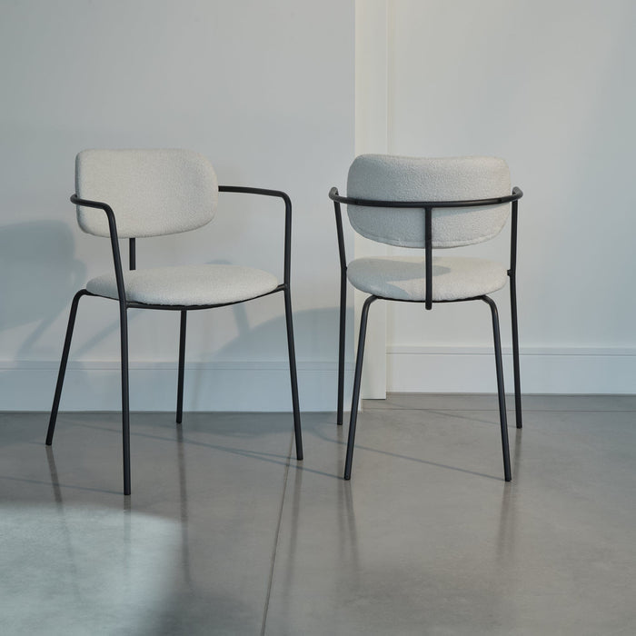Luca Dining Chairs - Set of 4 - Light Beige - Laura James