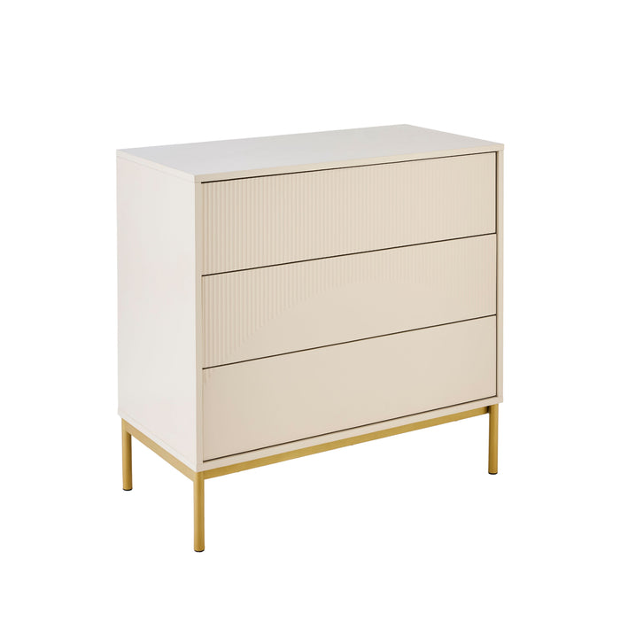 Luella 80cm 3 Drawer Chest of Drawers - Driftwood - Laura James