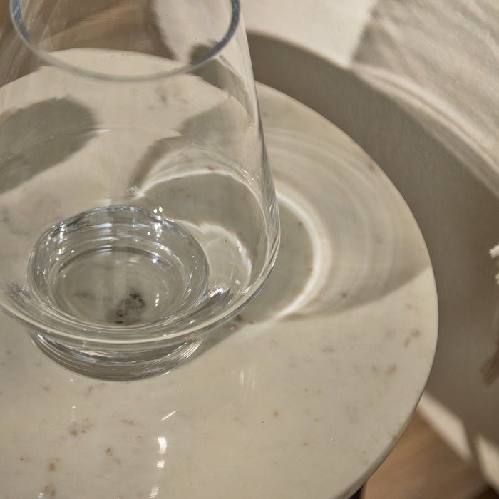 Lugano 22cm Glass Hurricane Vase - Clear - Laura James
