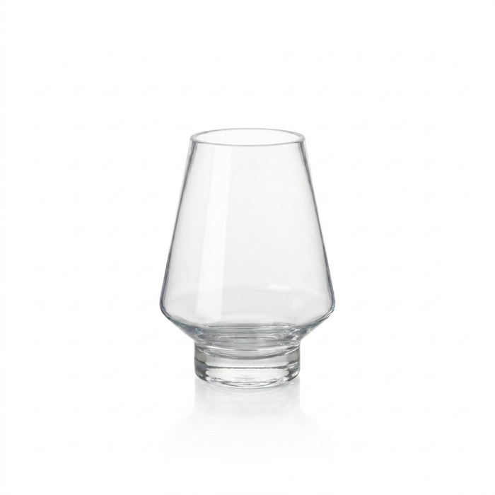 Lugano 22cm Glass Hurricane Vase - Clear - Laura James