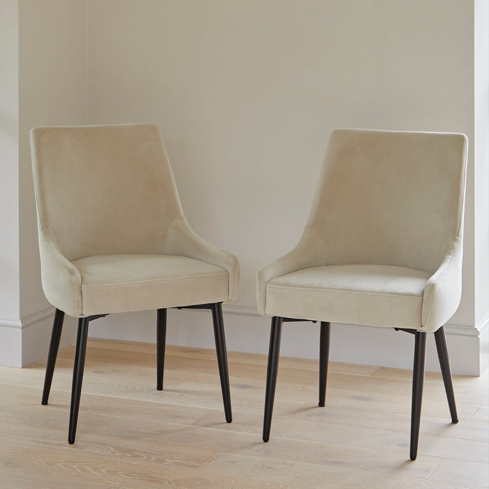 Maeve Clay Dining Chairs - Set of 2 - Black Legs
