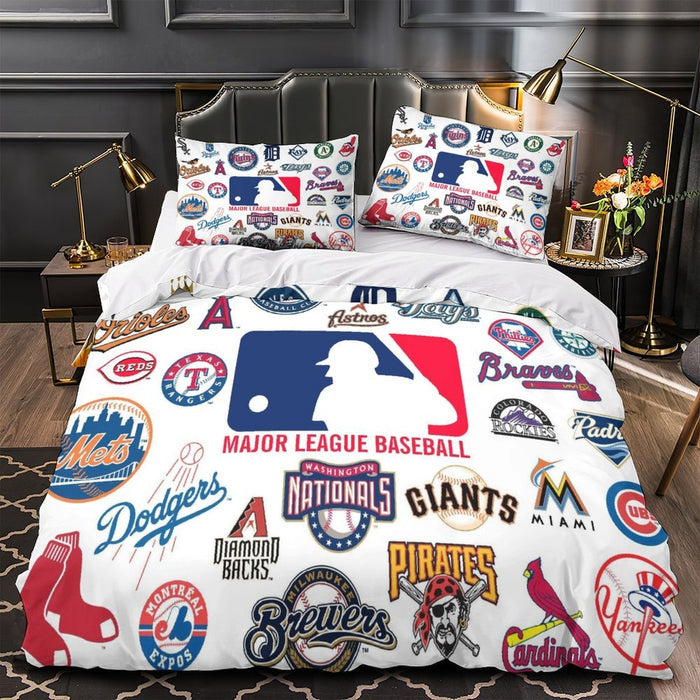 Major League Baseball MLB Duvet Cover Bedding Set
