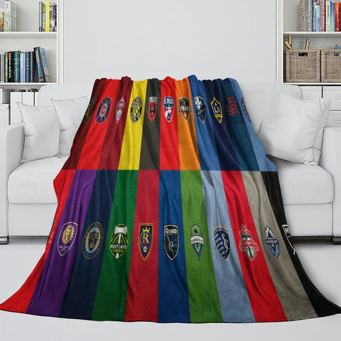 Major League Soccer MLS Blanket Flannel Throw Room Decoration