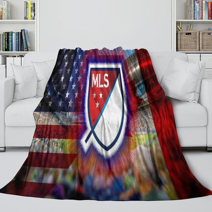 Major League Soccer MLS Blanket Flannel Throw Room Decoration