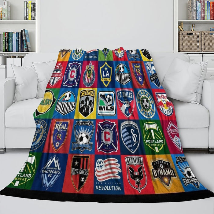 Major League Soccer MLS Blanket Flannel Throw Room Decoration