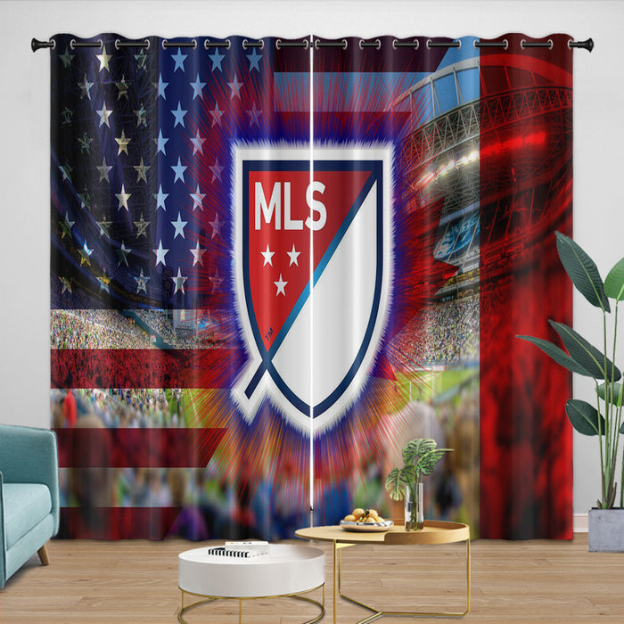 Major League Soccer MLS Curtains Blackout Window Drapes Room Decoration
