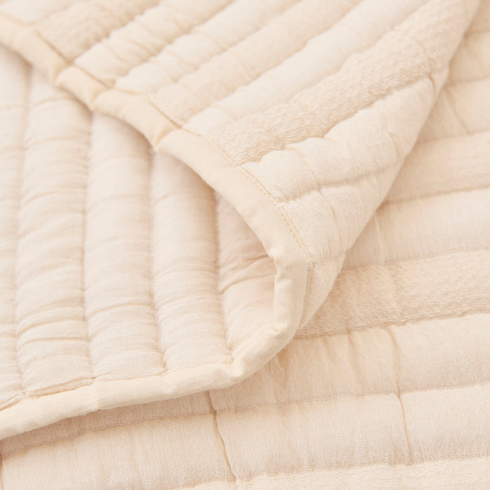 Malton 200x220cm Cotton Bedspread - Natural - Laura James