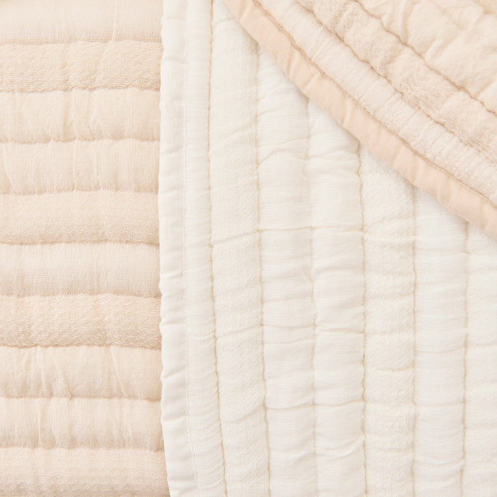 Malton 200x220cm Cotton Bedspread - Natural - Laura James