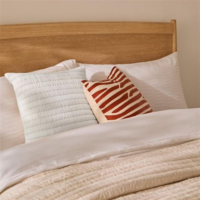 Malton 45 x 45cm Cotton Cushion Cover - White - Laura James