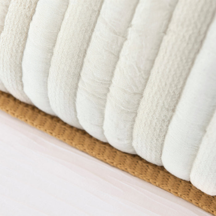 Malton 45 x 45cm Cotton Cushion Cover - White - Laura James