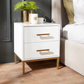 Marie Bedside Table - White - Laura James