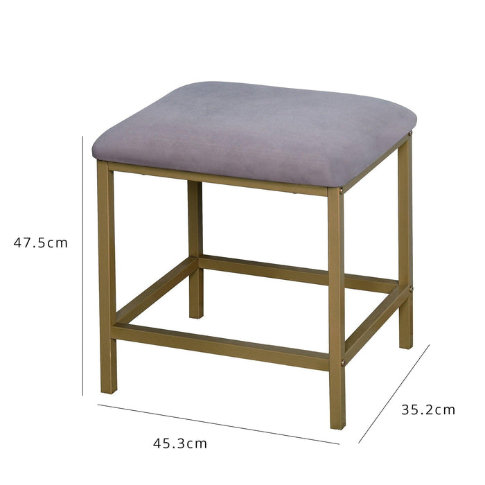 Marie dressing table stool - grey