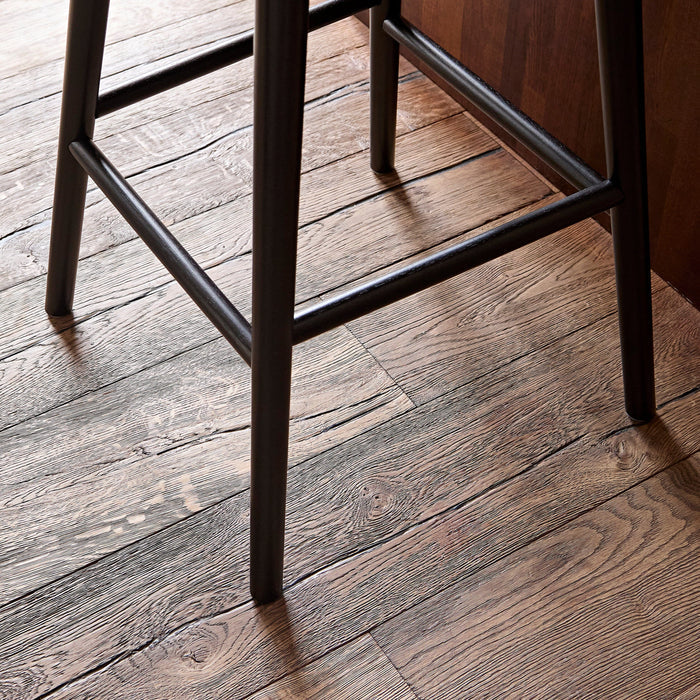 Marilyn Burgundy Red Bar Stool - Black Oak Legs - Laura James