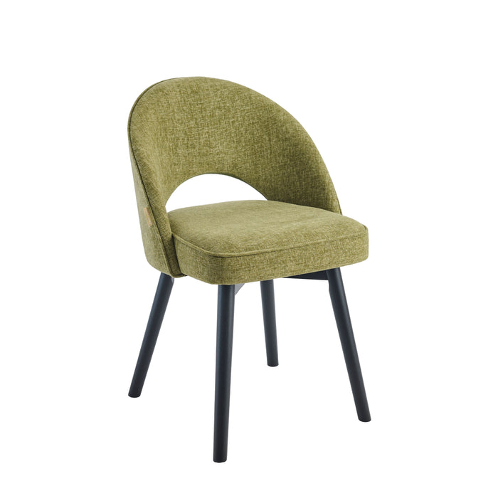Marilyn Green Dining Chair - Set of 2 - Black Legs - Laura James