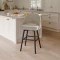 Marilyn Soft Beige Barstool - Black Oak Legs - Laura James