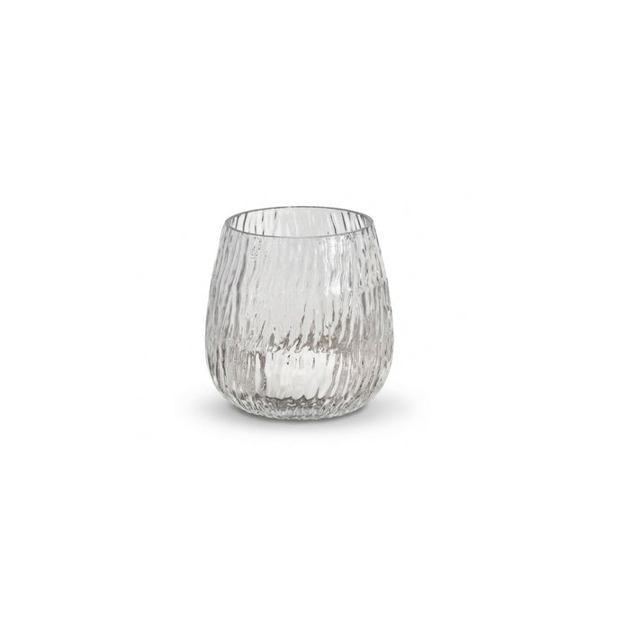 Matera 13cm Glass Candleholder - Clear - Laura James