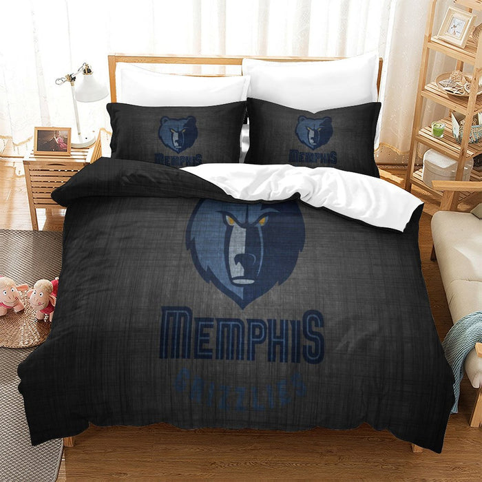 Memphis Grizzlies Bedding Set Duvet Cover Without Filler